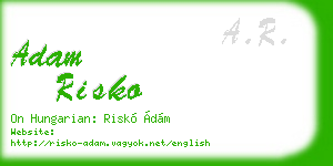 adam risko business card