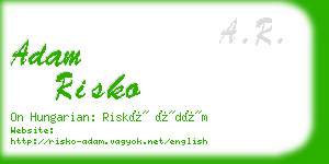 adam risko business card